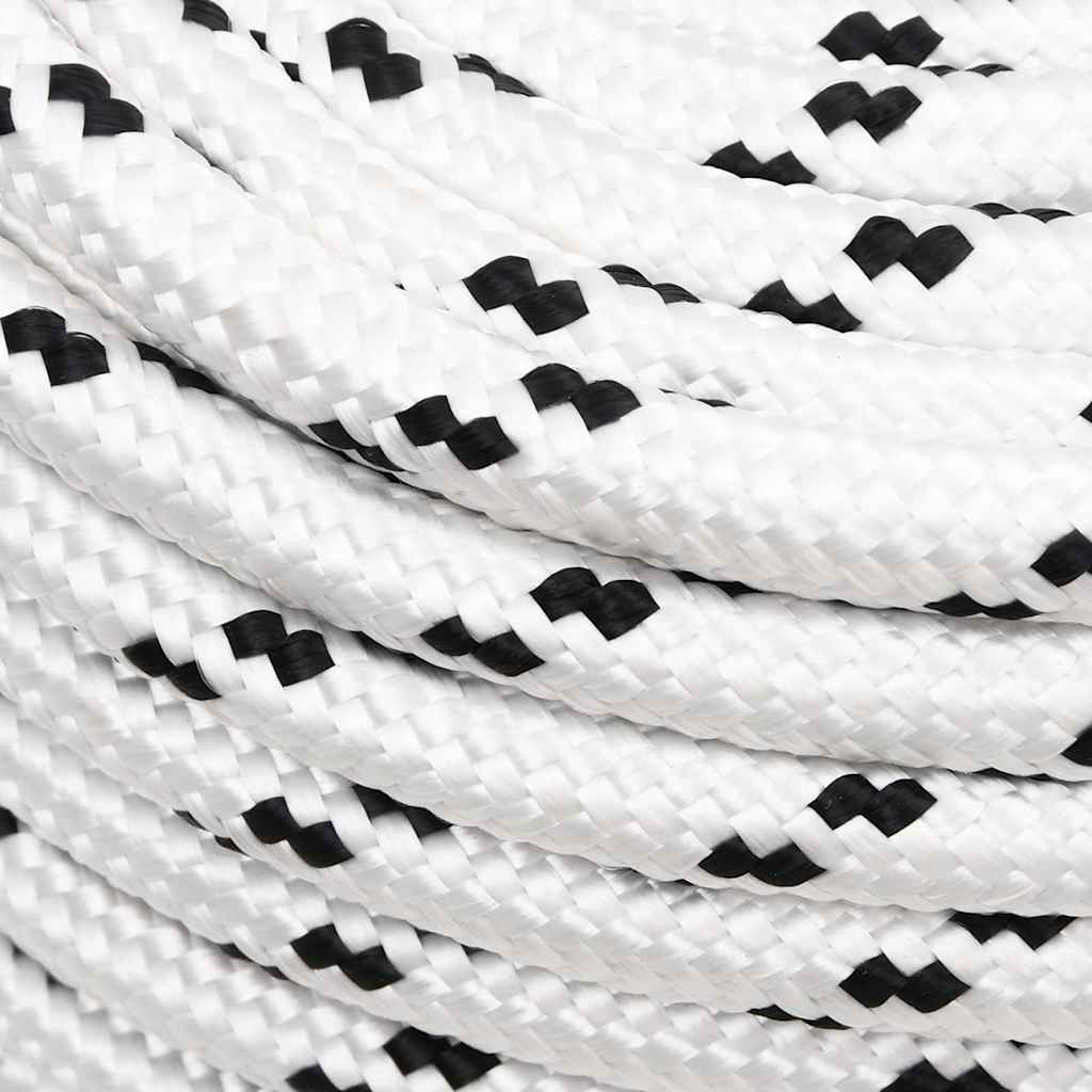 Braided Boat Rope White 14 mmx250 m Polyester