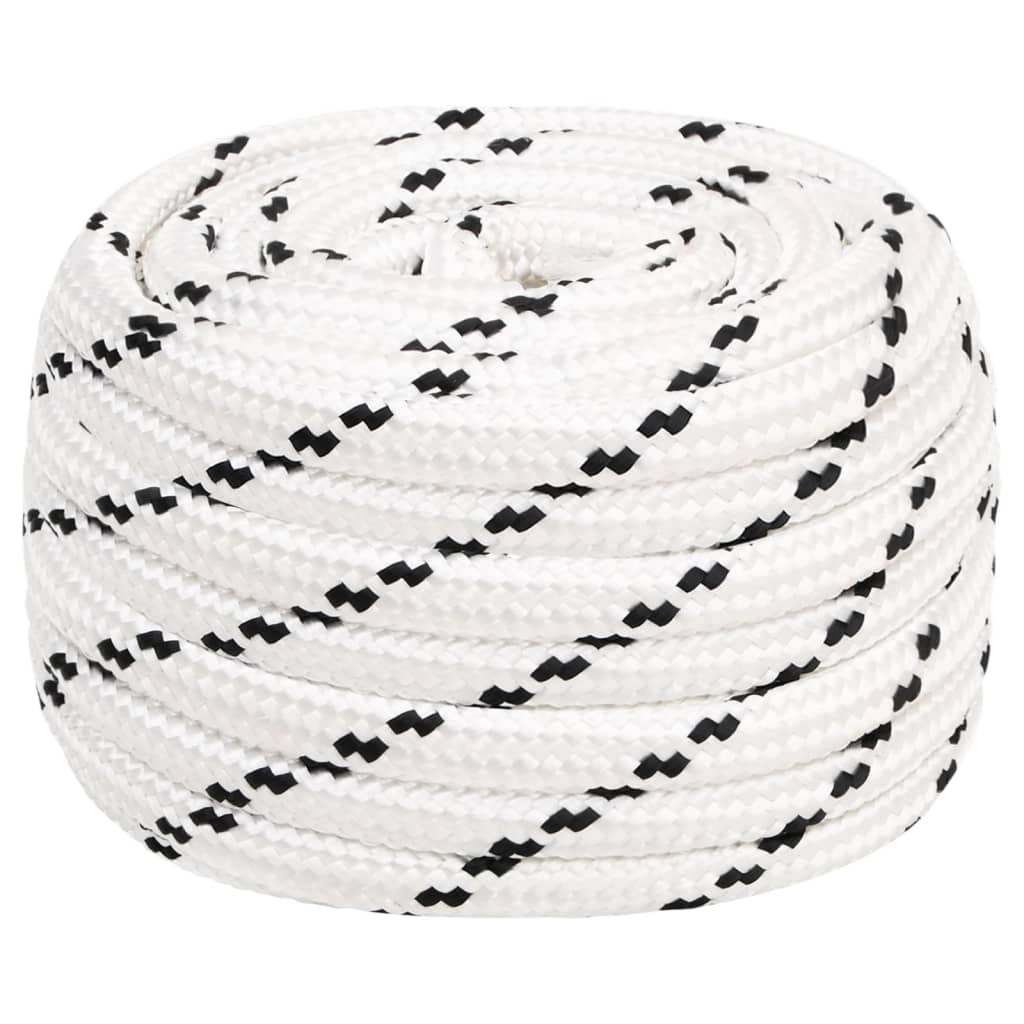 Braided Boat Rope White 16 mmx50 m Polyester