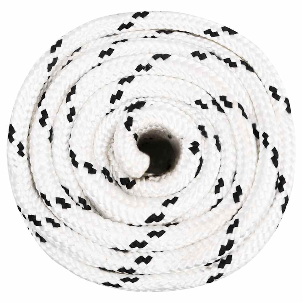 Braided Boat Rope White 16 mmx50 m Polyester