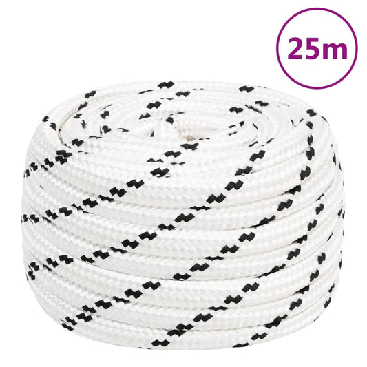 vidaXL Work Rope White 20 mm 25 m Polyester