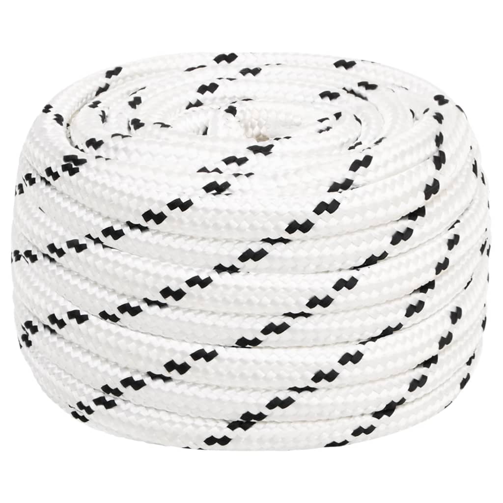 vidaXL Work Rope White 20 mm 25 m Polyester