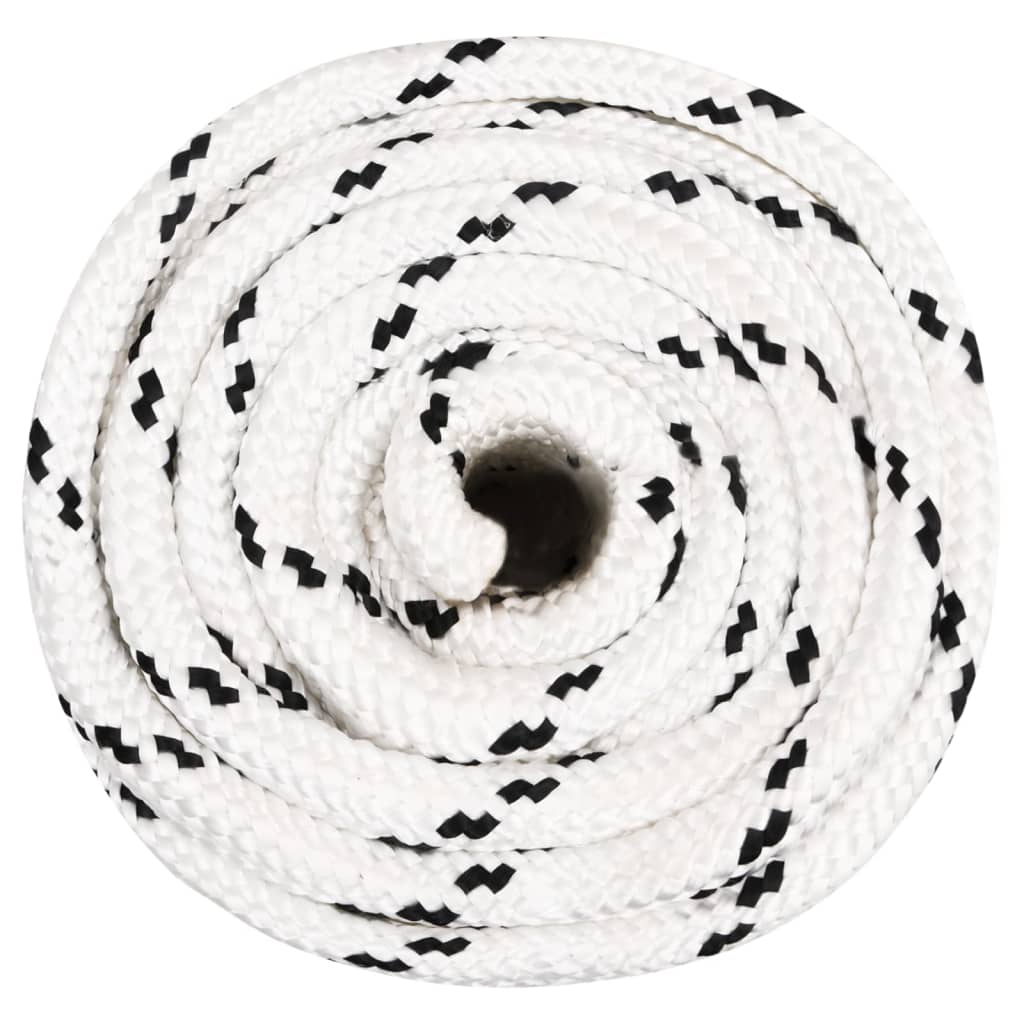 vidaXL Work Rope White 20 mm 25 m Polyester