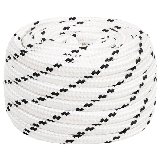 vidaXL Braided Boat Rope White 20 mmx50 m Polyester