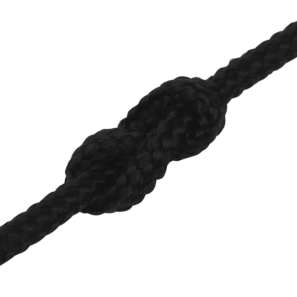 vidaXL Work Rope Black 2 mm 100 m Polyester