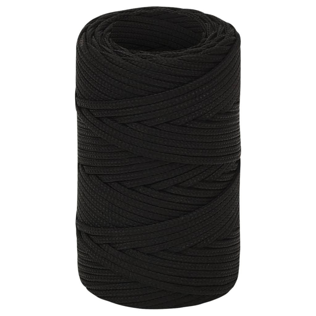 vidaXL Work Rope Black 2 mm 500 m Polyester