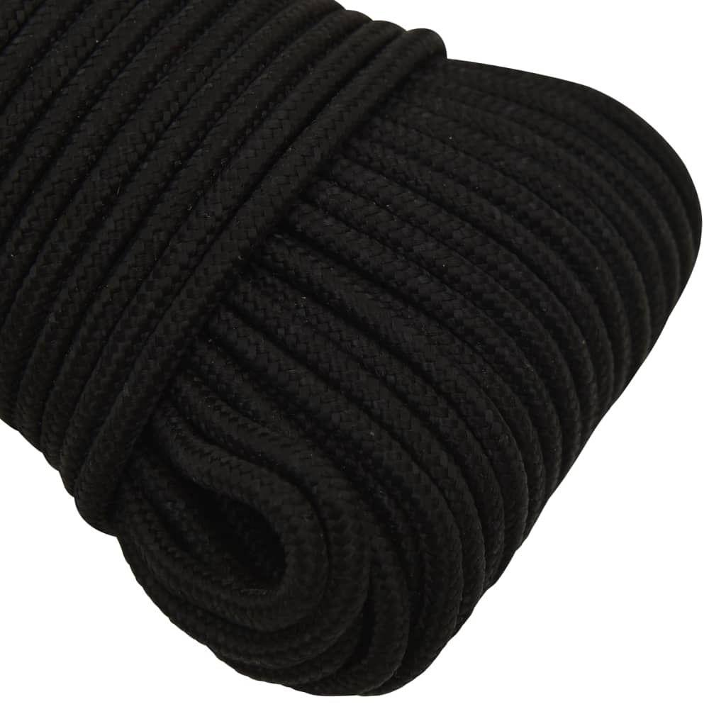 vidaXL Work Rope Black 3 mm 250 m Polyester