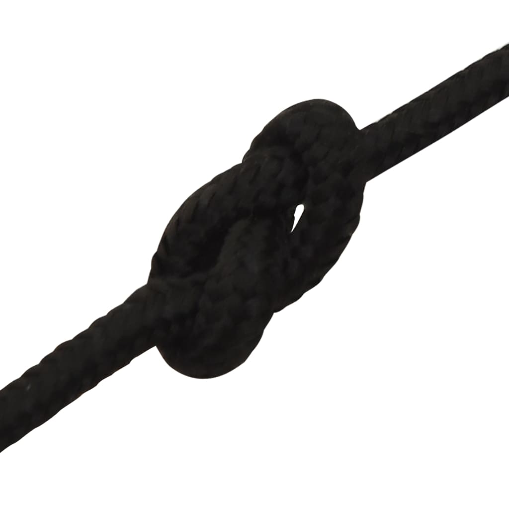 vidaXL Work Rope Black 3 mm 250 m Polyester