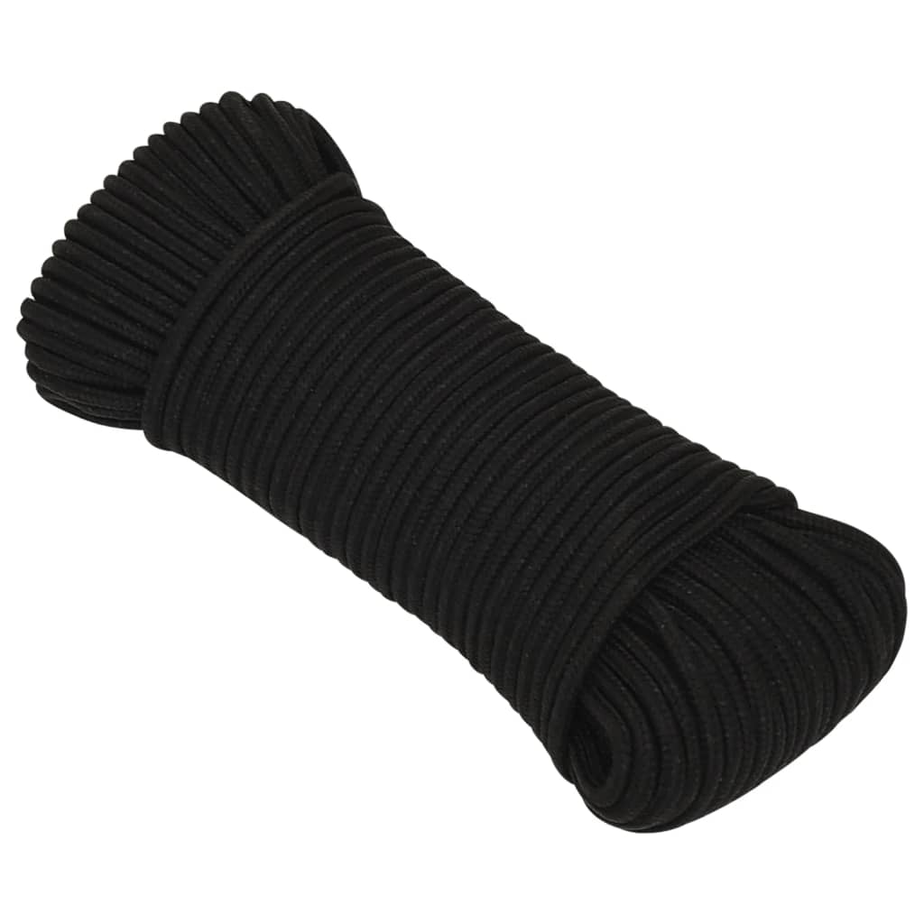 vidaXL Work Rope Black 3 mm 500 m Polyester