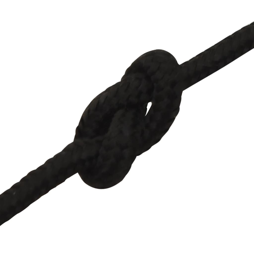 vidaXL Work Rope Black 3 mm 500 m Polyester