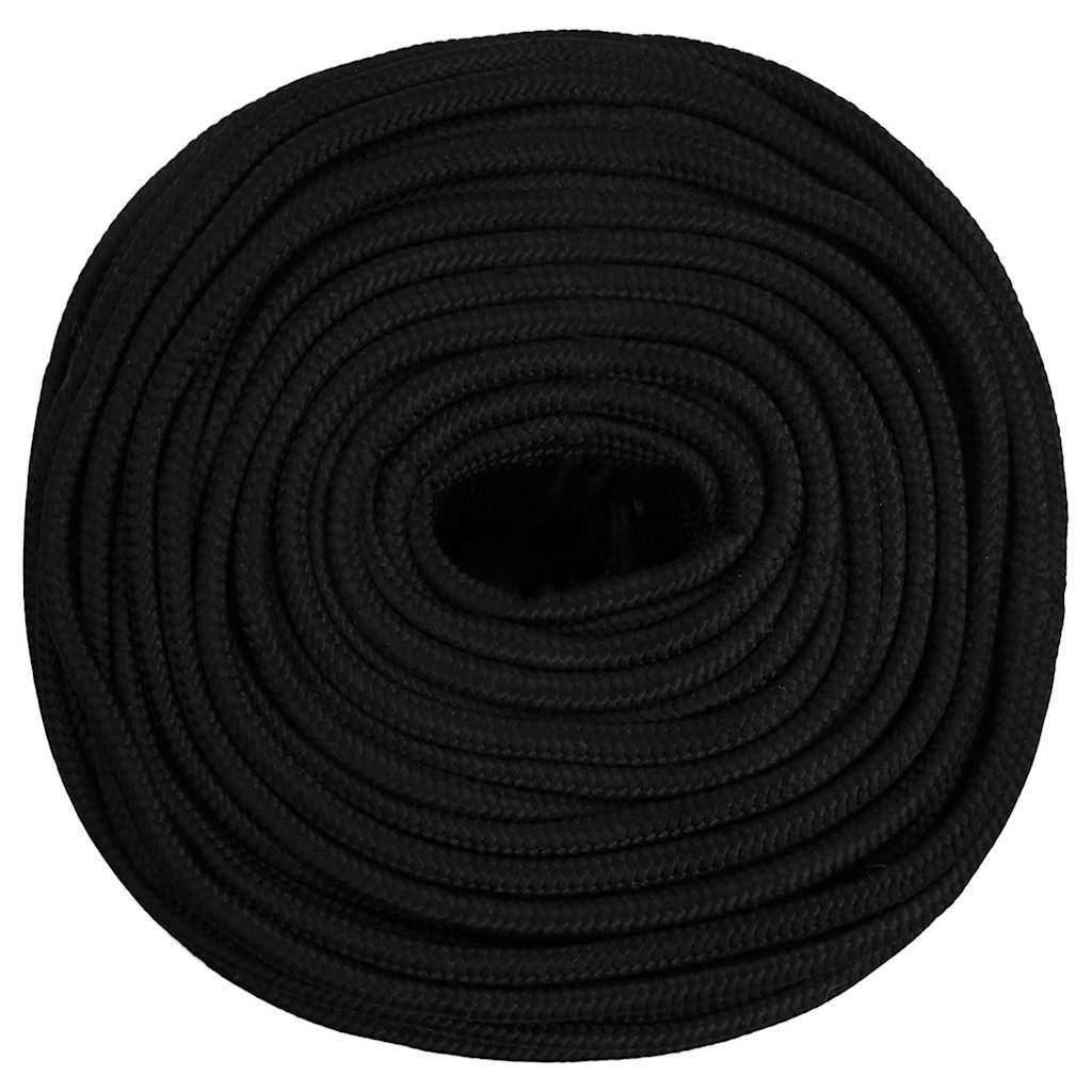 Work Rope Black 6 mm 50 m Polyester