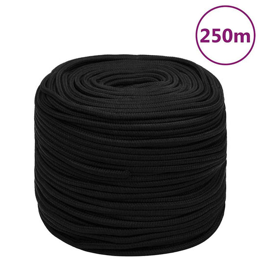 Work Rope Black 8 mm 250 m Polyester