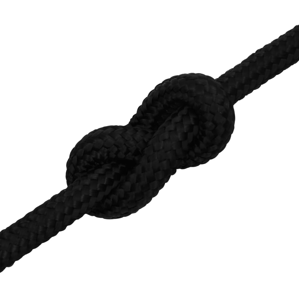 vidaXL Work Rope Black 16 mm 25 m Polyester