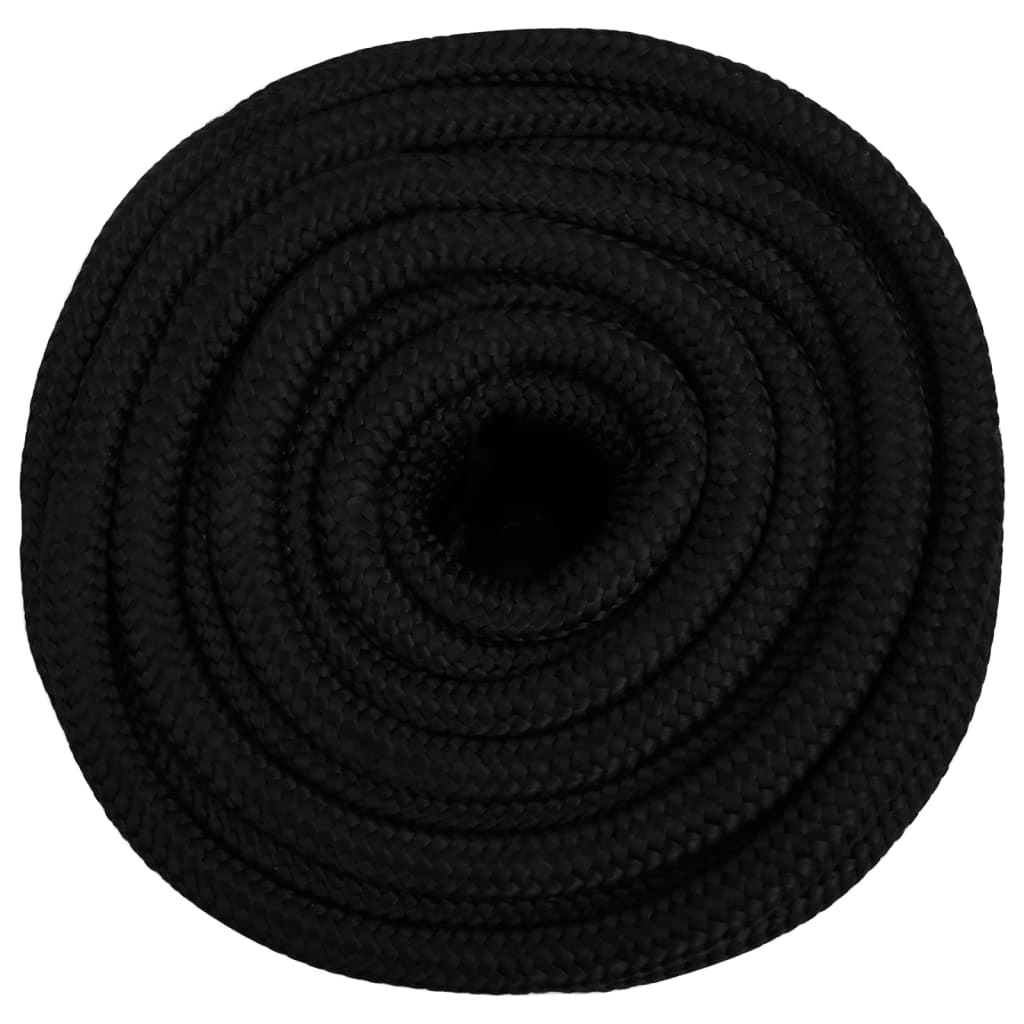 vidaXL Work Rope Black 18 mm 25 m Polyester