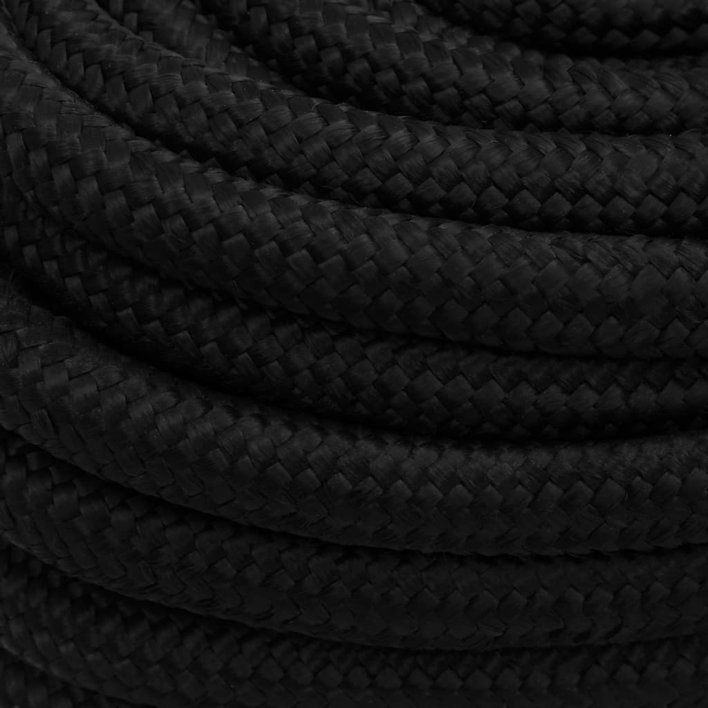 vidaXL Work Rope Black 20 mm 25 m Polyester