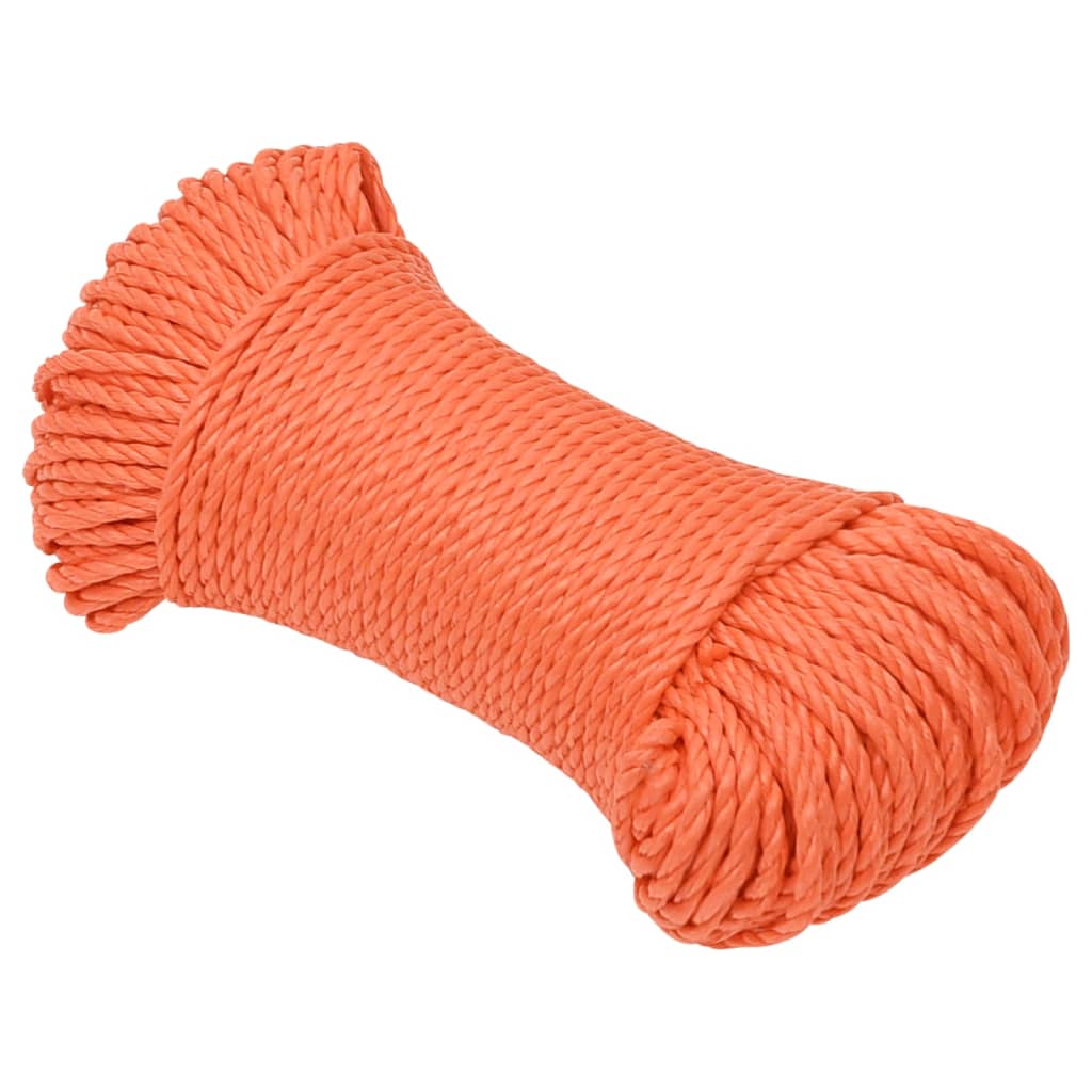 vidaXL Work Rope Orange 3 mm 500 m Polypropylene