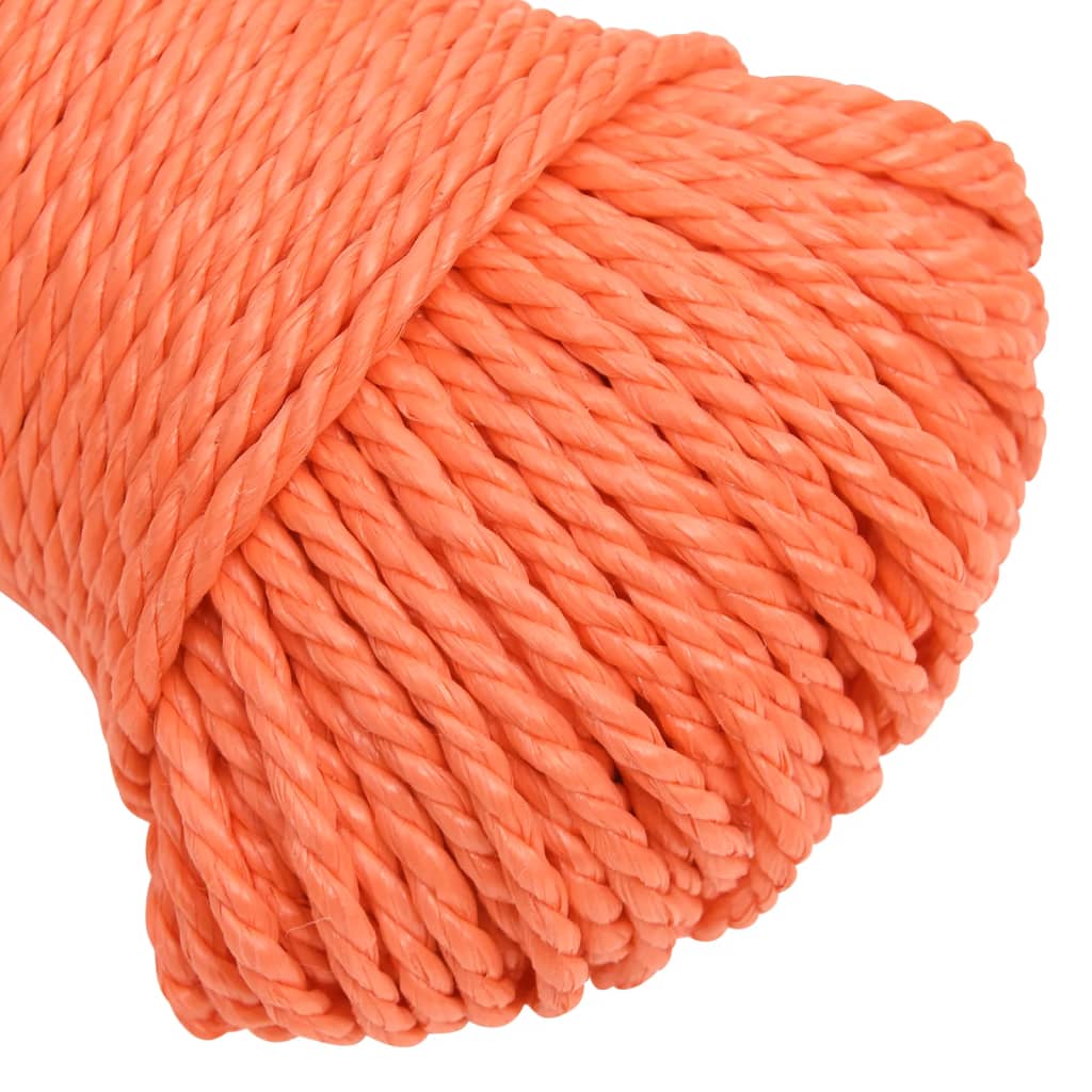 vidaXL Work Rope Orange 6 mm 25 m Polypropylene