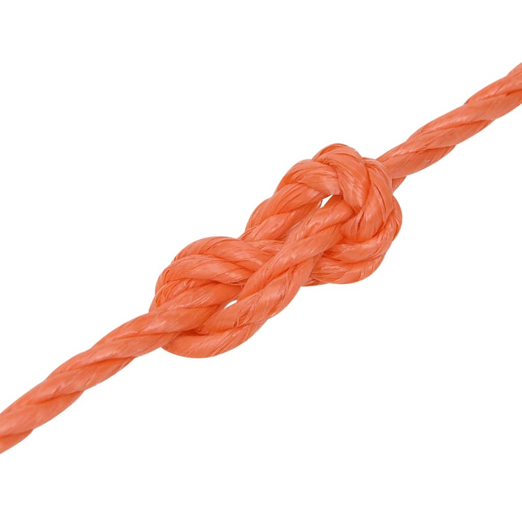 vidaXL Work Rope Orange 8 mm 250 m Polypropylene