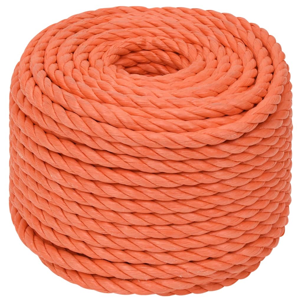 vidaXL Work Rope Orange 10 mm 25 m Polypropylene