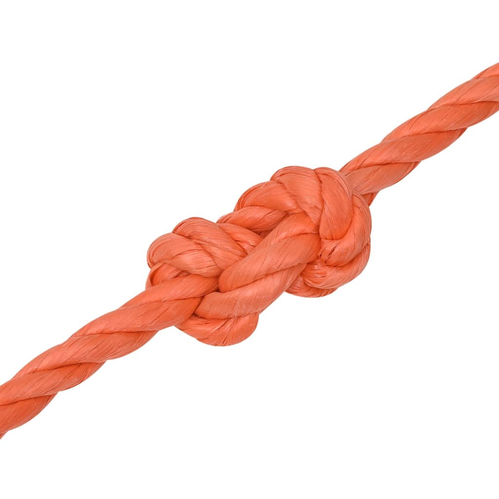 vidaXL Work Rope Orange 10 mm 50 m Polypropylene