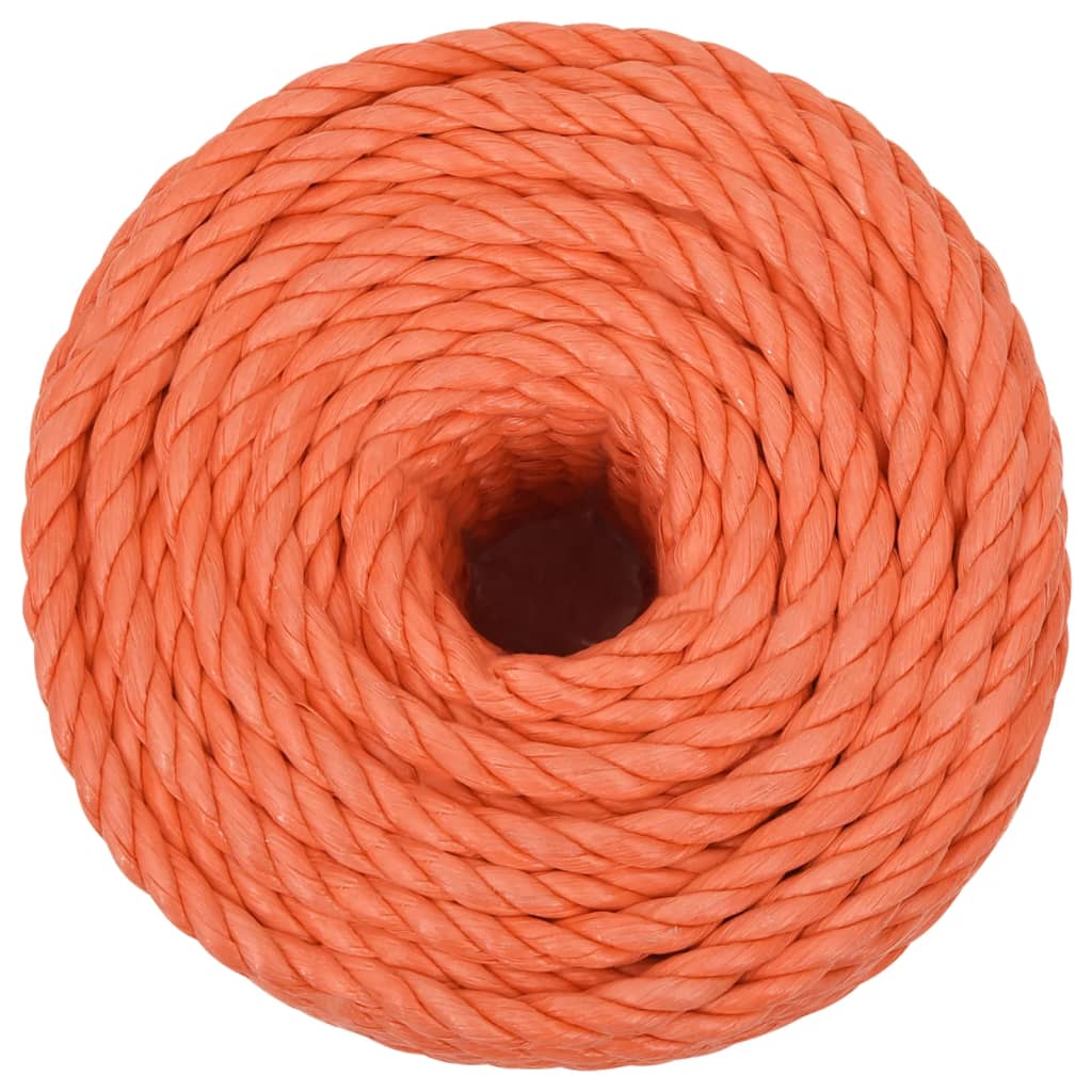 vidaXL Work Rope Orange 14 mm 25 m Polypropylene