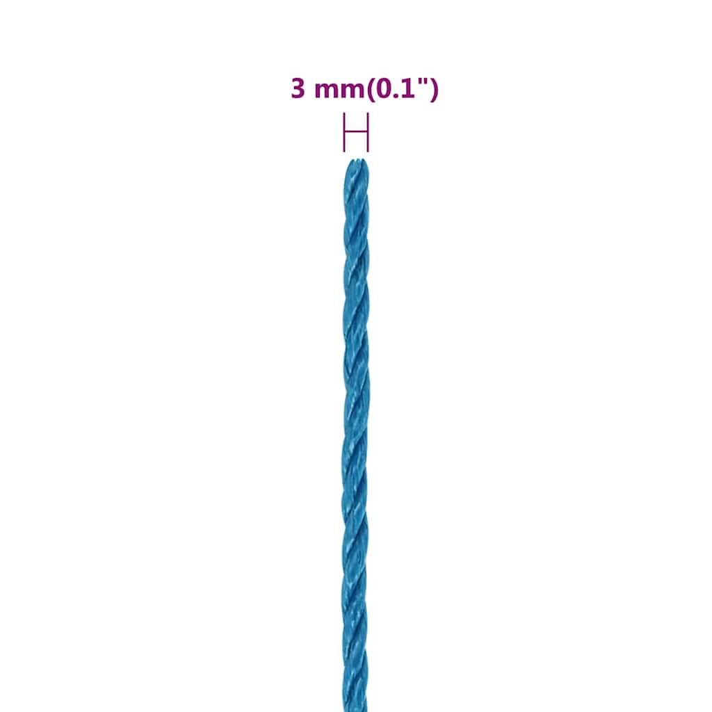Work Rope Blue 3 mm 500 m Polypropylene