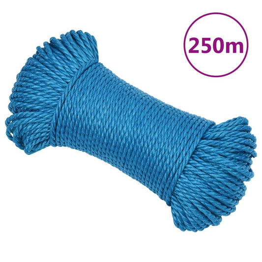 vidaXL Work Rope Blue 6 mm 250 m Polypropylene