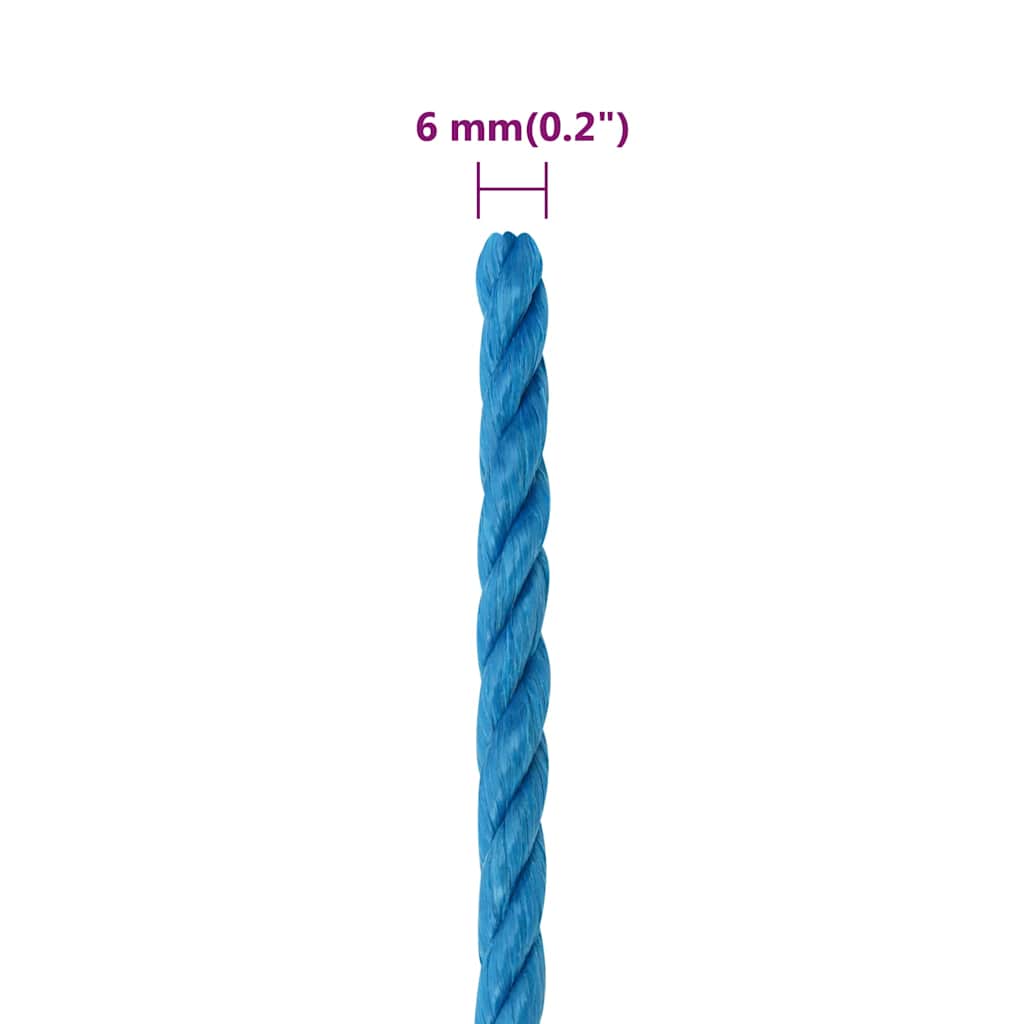 Work Rope Blue 6 mm 250 m Polypropylene