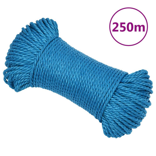 vidaXL Work Rope Blue 8 mm 250 m Polypropylene