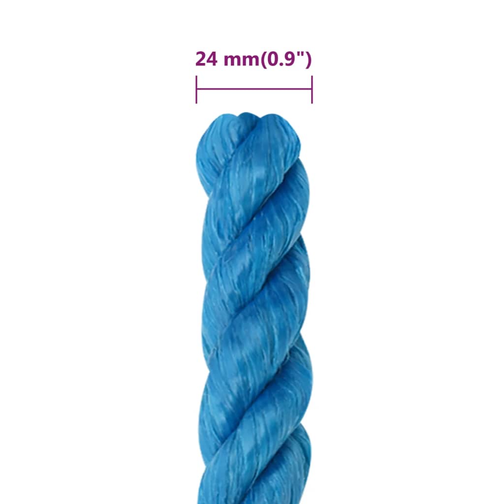 vidaXL Work Rope Blue 24 mm 25 m Polypropylene