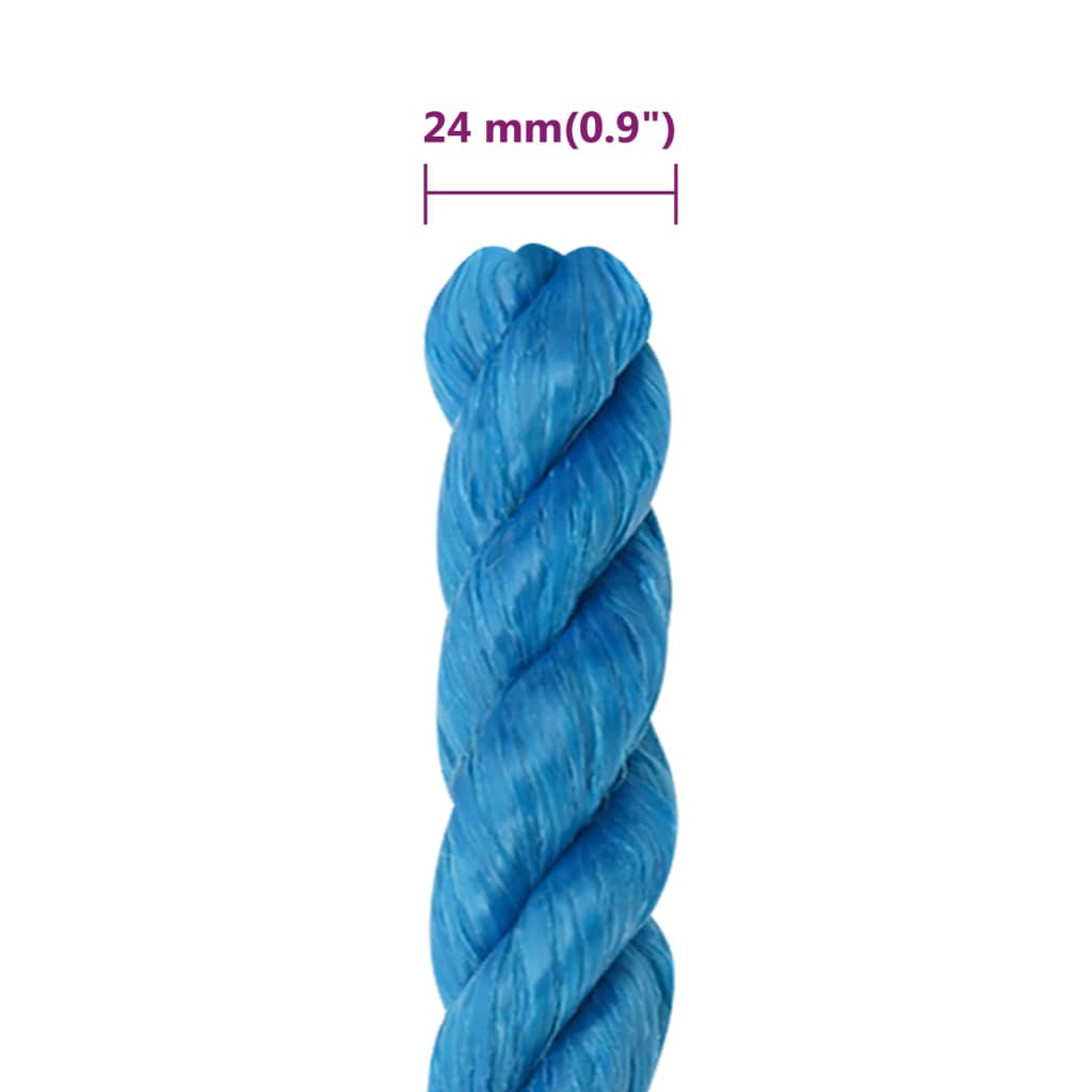 vidaXL Work Rope Blue 24 mm 50 m Polypropylene