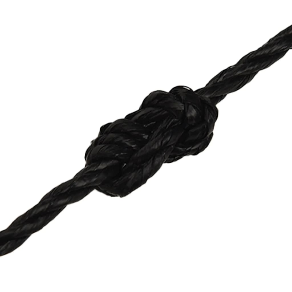 vidaXL Work Rope Black 3 mm 25 m Polypropylene