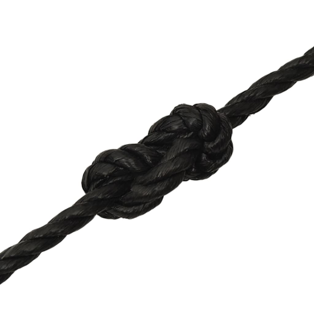 vidaXL Work Rope Black 10 mm 50 m Polypropylene