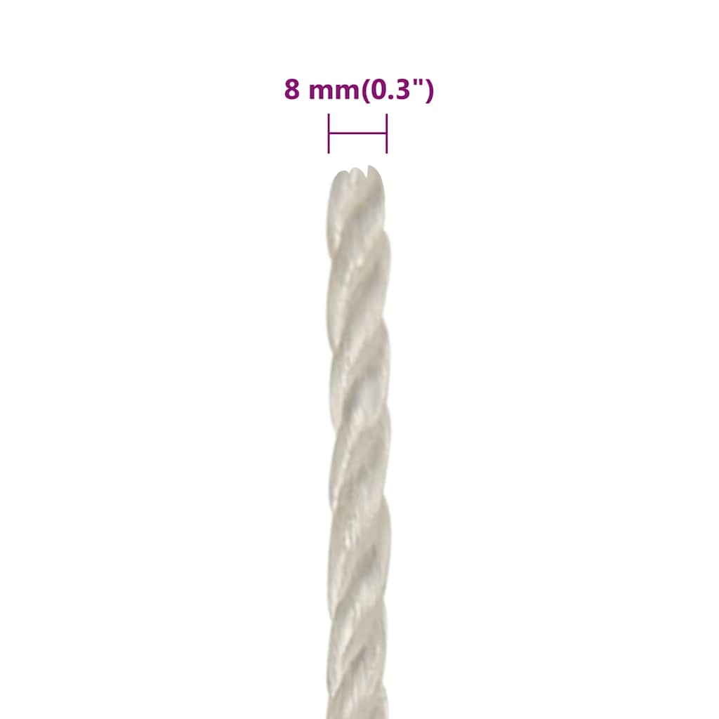 Work Rope White 8 mm 100 m Polypropylene