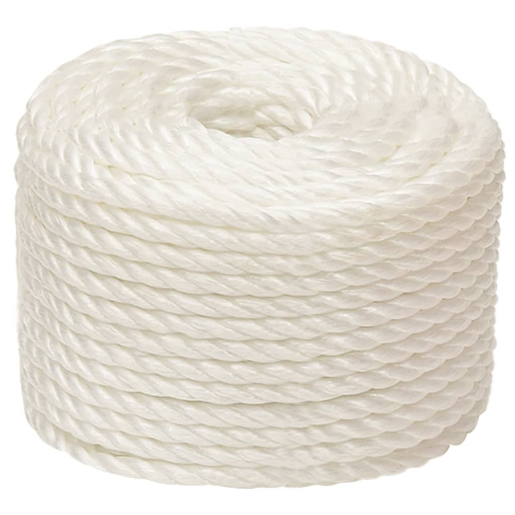 vidaXL Work Rope White 10 mm 25 m Polypropylene