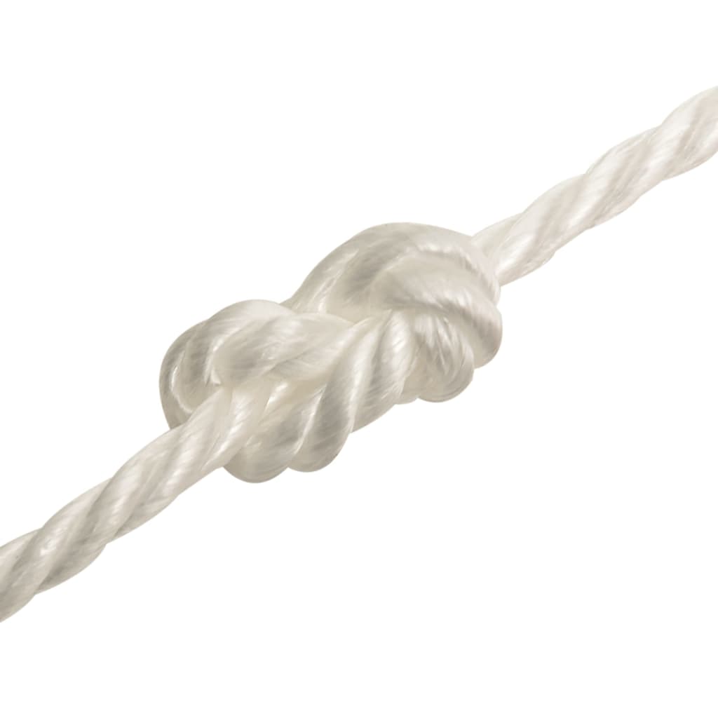 vidaXL Work Rope White 10 mm 25 m Polypropylene