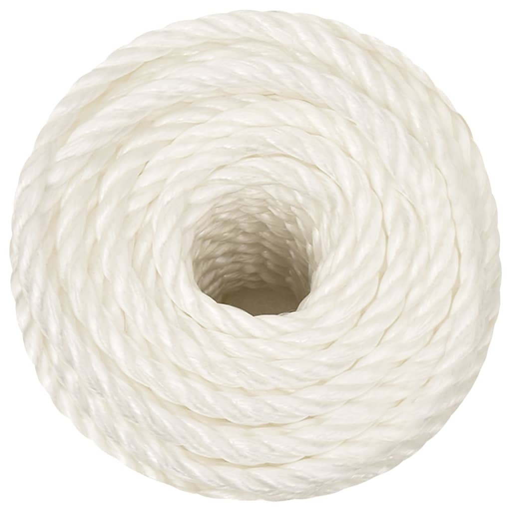 vidaXL Work Rope White 10 mm 100 m Polypropylene