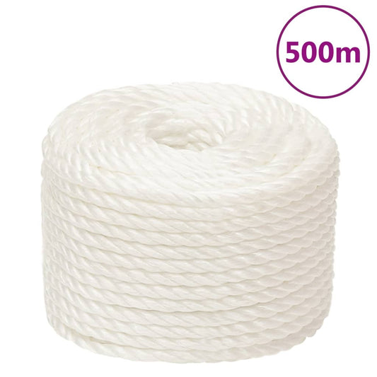 vidaXL Work Rope White 10 mm 500 m Polypropylene