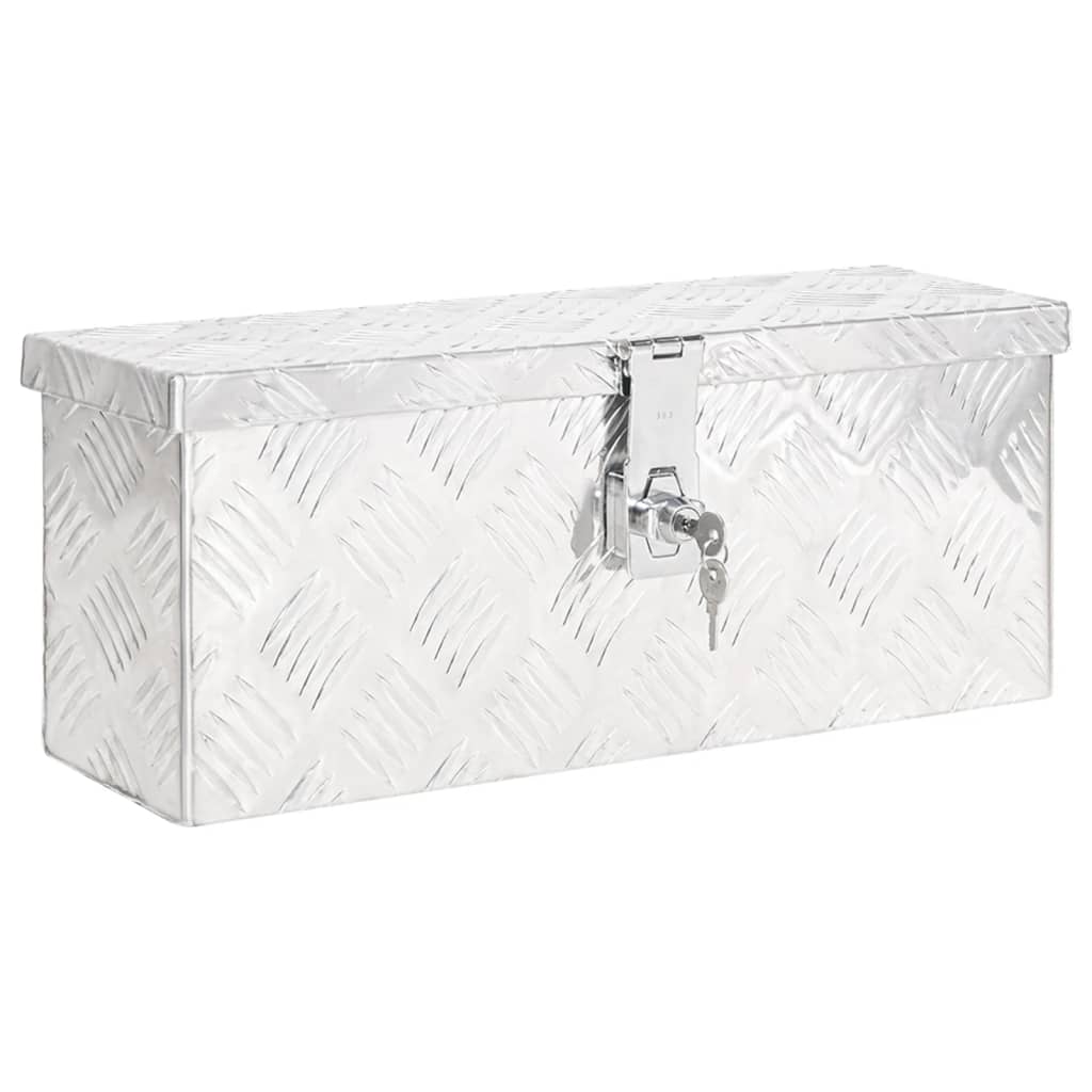 vidaXL Storage Box Silver 50x15x20.5 Aluminium