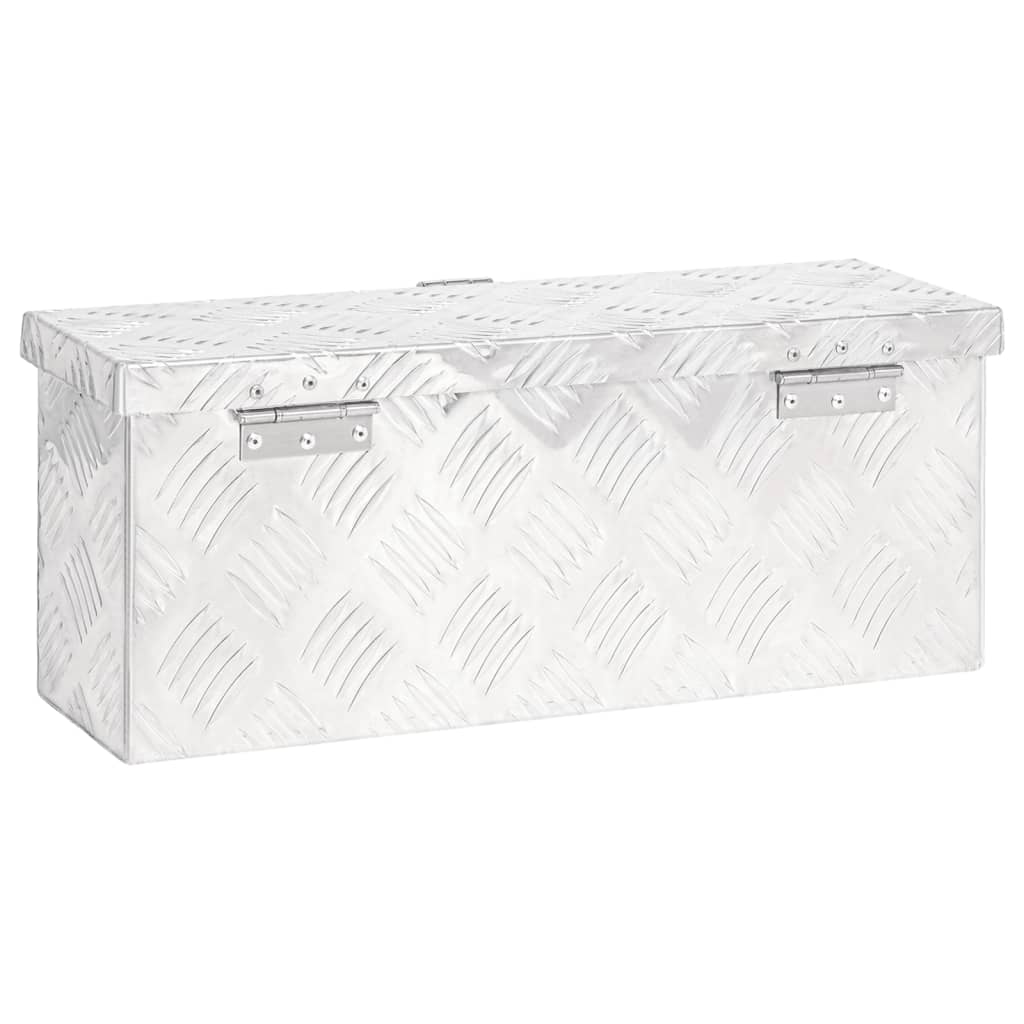 vidaXL Storage Box Silver 50x15x20.5 Aluminium