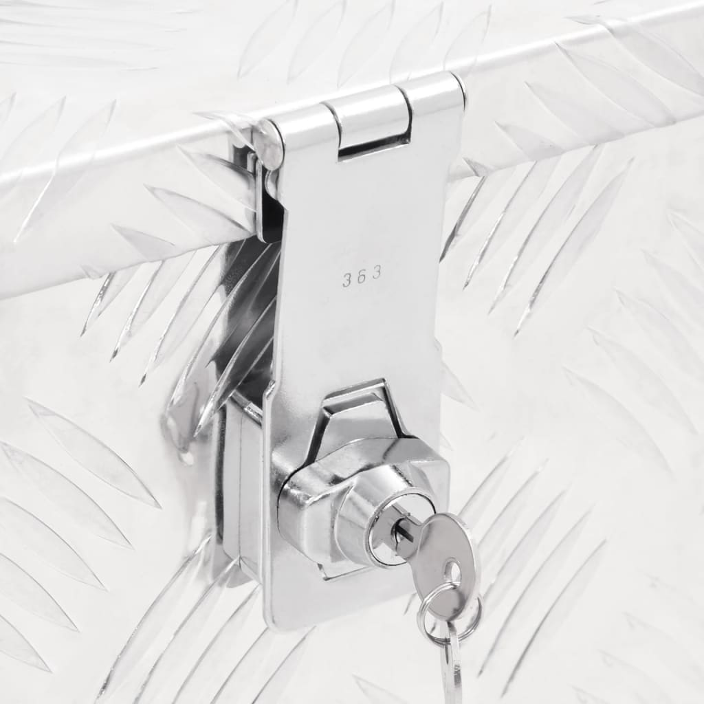 vidaXL Storage Box Silver 50x15x20.5 Aluminium