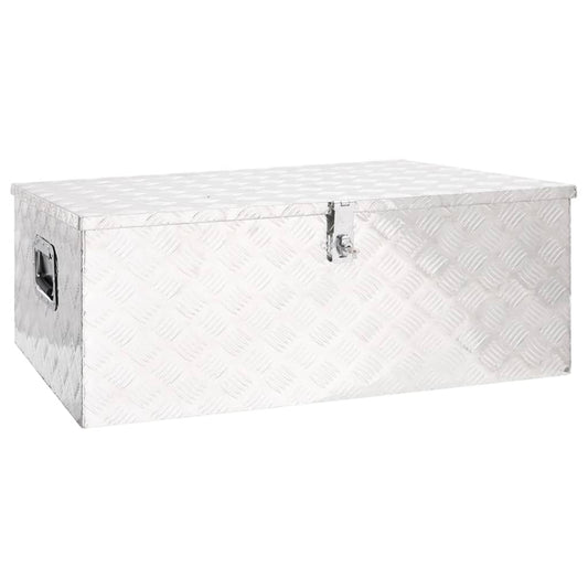 vidaXL Storage Box Silver 100x55x37 cm Aluminium