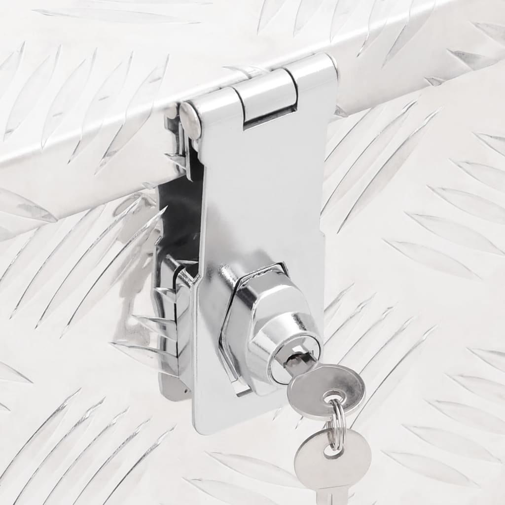 vidaXL Storage Box Silver 100x55x37 cm Aluminium