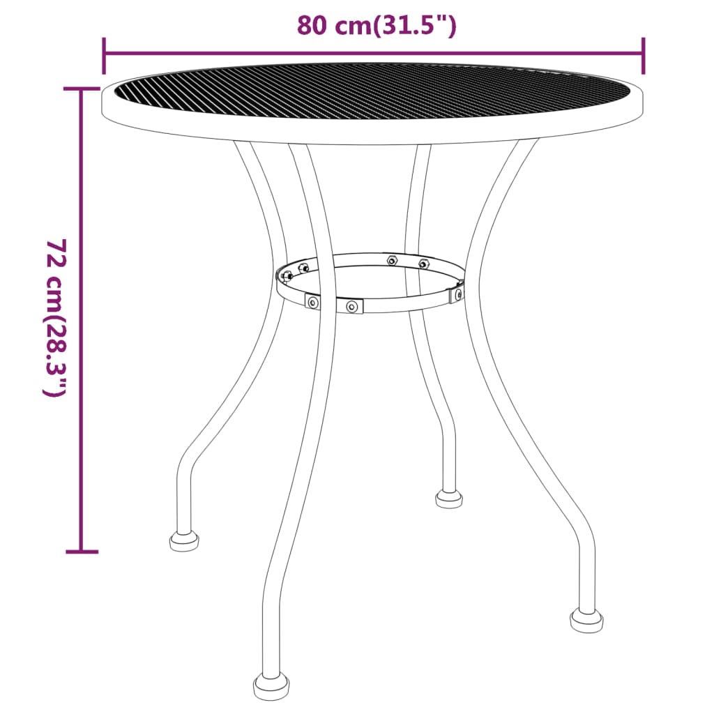 Garden Dining Set | Anthracite | Expanded metal mesh with e-coating