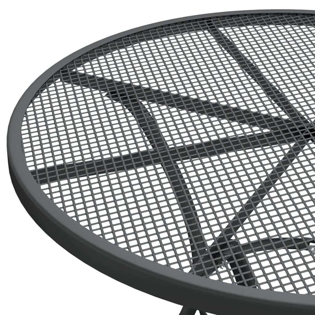 Garden Dining Set | Anthracite | Expanded metal mesh | Medium | Foldable