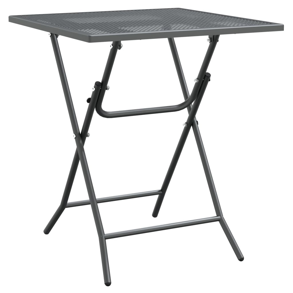 Garden Dining Set | Anthracite | Expanded metal mesh | Small |  Foldable