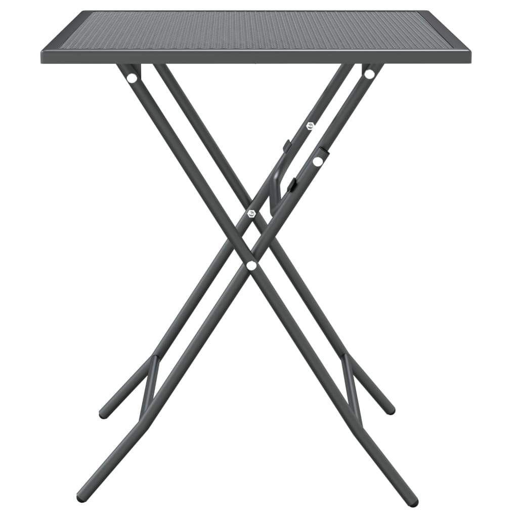 Garden Dining Set | Anthracite | Expanded metal mesh | Small |  Foldable