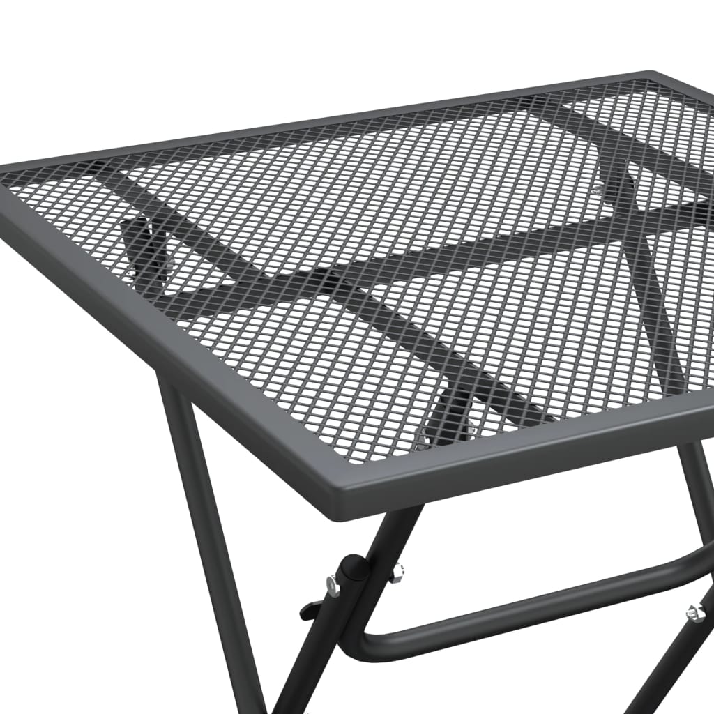 Garden Dining Set | Anthracite | Expanded metal mesh | Small |  Foldable