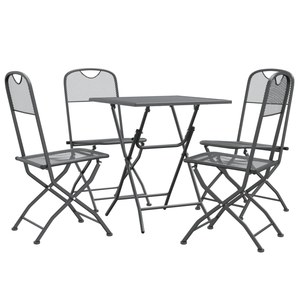 Garden Dining Set | Anthracite | Expanded metal mesh | Foldable