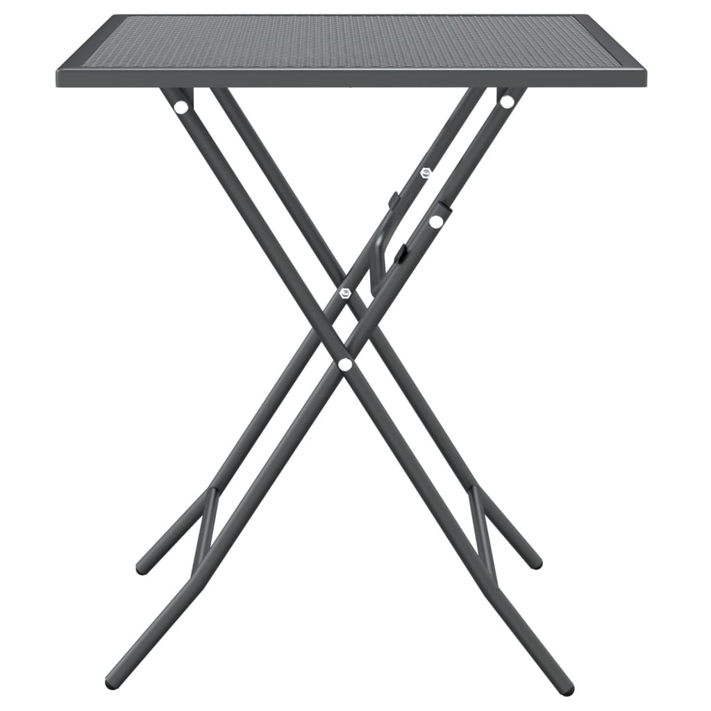 Garden Dining Set | Anthracite | Expanded metal mesh | Foldable