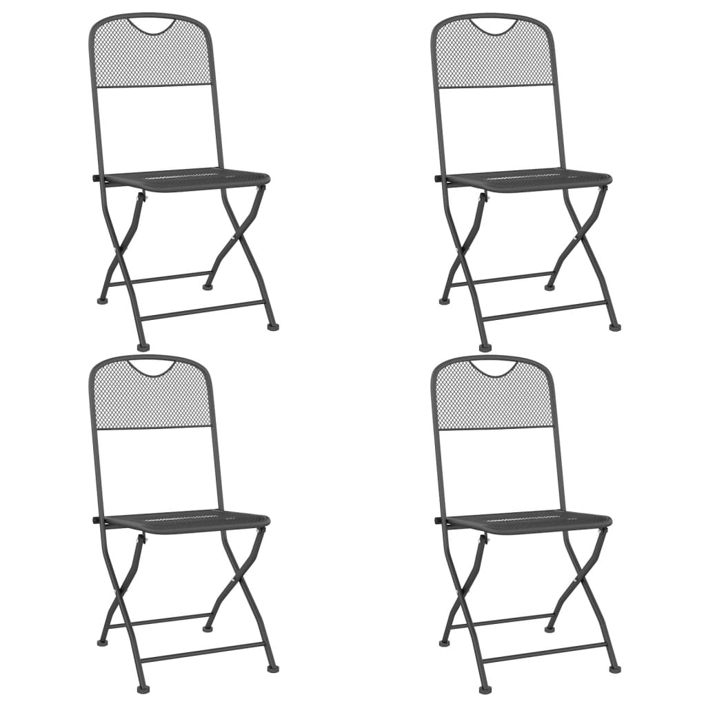 Garden Dining Set | Anthracite | Expanded metal mesh | Foldable